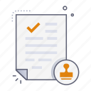 approved file, accept, stamp, approve, check, file, document, paper, business