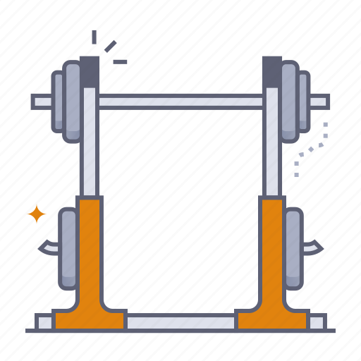 Barbell squat rack, barbell, rack, bench, stand, fitness, gym icon - Download on Iconfinder
