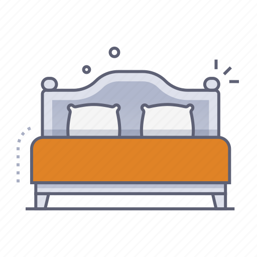 Bed, bedroom, sleep, rest, double bed, furniture, interior icon - Download on Iconfinder