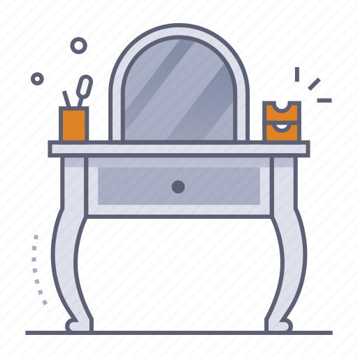 Dressing table, mirror, makeup, beauty, dresser, furniture, interior icon - Download on Iconfinder