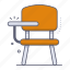 desk chair, class, classroom, bench, study chair, school, education, learning, study 