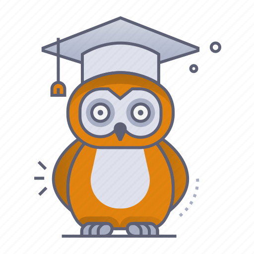 Owl, graduation, hat, graduate, mortarboard, school, education icon - Download on Iconfinder