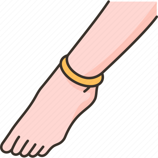 Anklet, bangle, foot, fashion, accessory icon - Download on Iconfinder