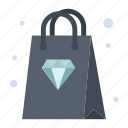 bag, diamond, shopping