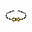 accessory, bracelet, infinity bracelete, jewelry, thing