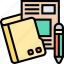document, portfolio, office, paperwork, organize 