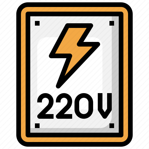 High, voltage, indicator, electrician, hazard, sign, warning icon - Download on Iconfinder