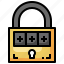 padlock, combination, password, protection, number 