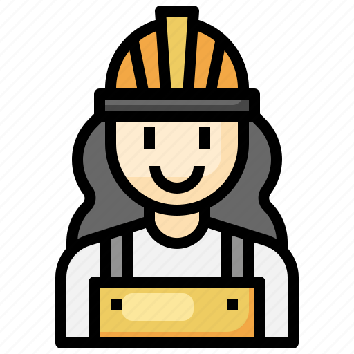Worker, woman, safety, helmet icon - Download on Iconfinder