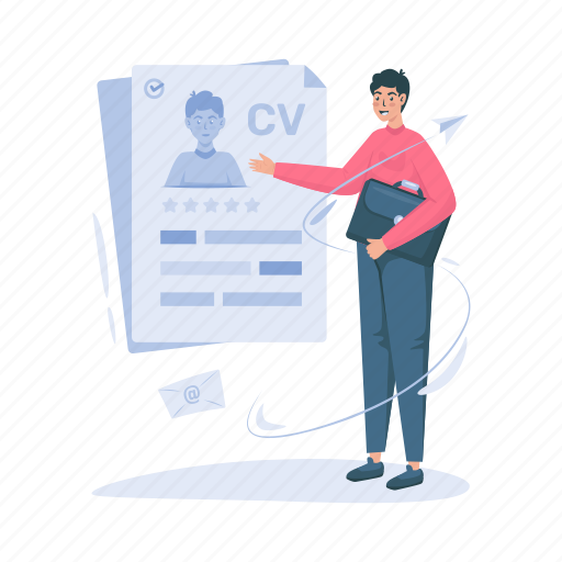 Cv, curriculum vitae, job application, job profile, document, career, recruitment icon - Download on Iconfinder