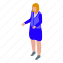 woman, manager, isometric