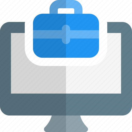 Dekstop, job, suitcase, work, office icon - Download on Iconfinder