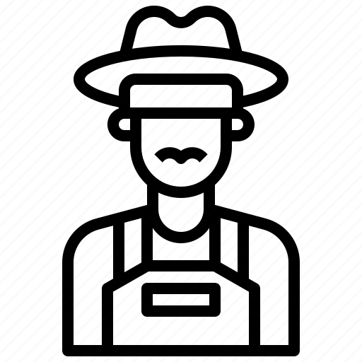 Farmer, professions, jobs, avatar, caucasian icon - Download on Iconfinder