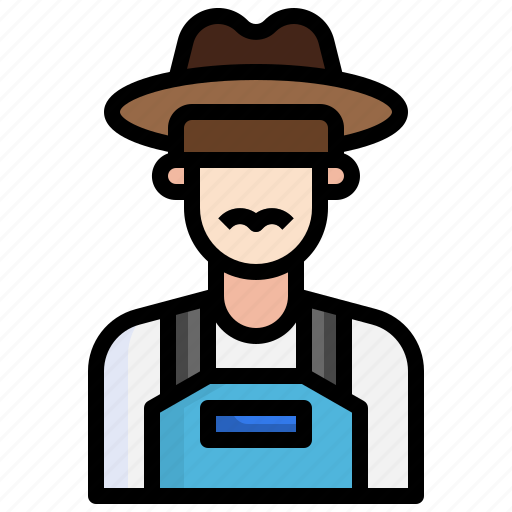 Farmer, professions, jobs, avatar, caucasian icon - Download on Iconfinder