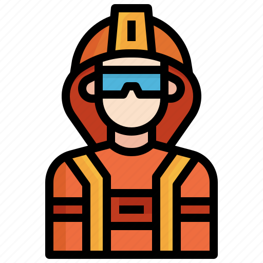 Firefighter, professions, jobs, uniform, occupation icon - Download on Iconfinder
