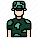 soldier, army, camouflage, military, man
