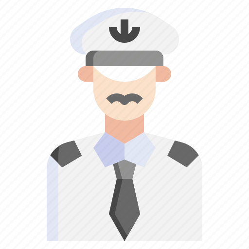 Captain, caucasian, professions, jobs, moustache icon - Download on Iconfinder