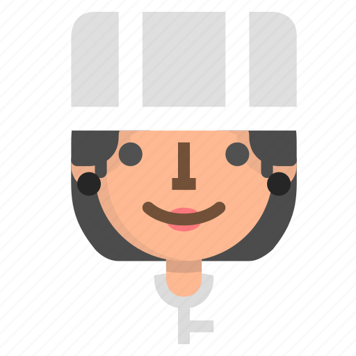 Avatar, chef, emoji, emoticon, female, profile, user icon - Download on Iconfinder