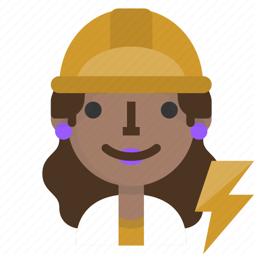 Avatar, electrical, emoji, engineer, female, profile, user icon - Download on Iconfinder