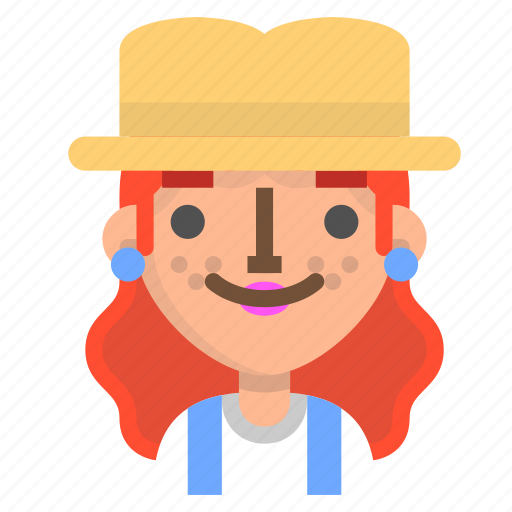 Avatar, emoji, emoticon, farmer, female, profile, user icon - Download on Iconfinder