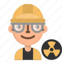 avatar, emoji, engineer, male, nuclear, profile, user