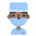 avatar, emoji, face, male, man, profile, surgeon
