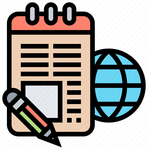 Journalist, notes, report, script, writing icon - Download on Iconfinder