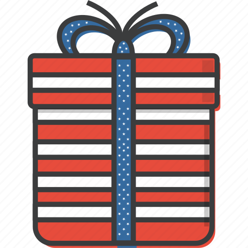 America, american, celebrate, gift, independence day, july 4th, present icon - Download on Iconfinder