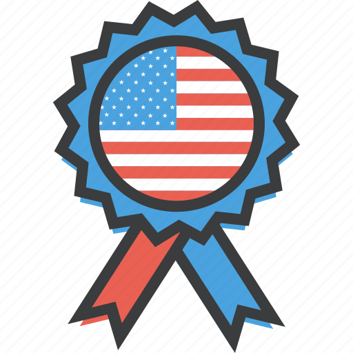 Badge, independence day, patriotism, ribbon icon - Download on Iconfinder