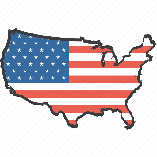 America, flag, map, united states icon - Download on Iconfinder