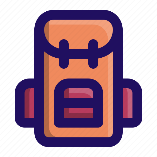 Backpack, bag, camping, hiking, luggage, outdoor icon - Download on Iconfinder