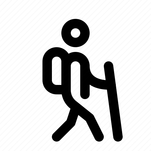 Hiker, man, outside, person, trail, walk icon - Download on Iconfinder