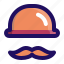 cap, hat, hipster, man, mustache 