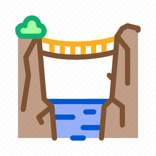 Animal, bridge, flower, jungle, linear, waterfall, wood icon - Download on Iconfinder