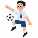 boy, playing ball, football, soccer, education, cute, sport, kid, child