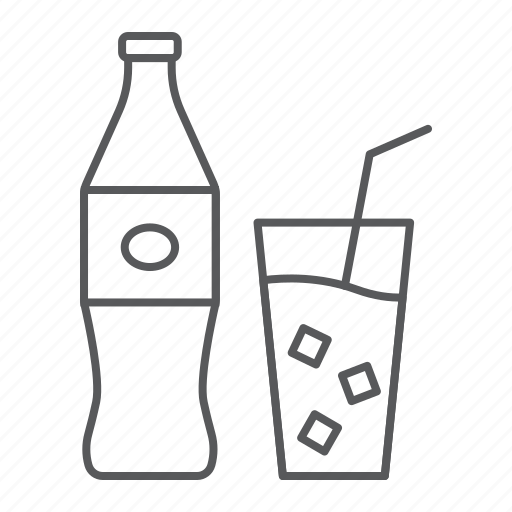 Cola, bottle, coke, soda, lemonade, glass, ice icon - Download on Iconfinder