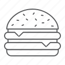 double, cheeseburger, junk, fast, food, burger, hamburger