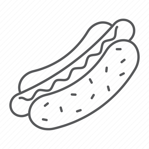 Hotdog, hot, dog, fast, junk, food, sausage icon - Download on Iconfinder