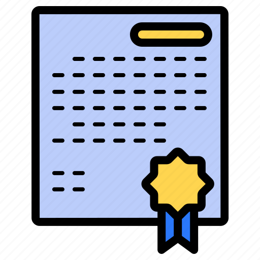 Certificate, document, badge, paper, diploma icon - Download on Iconfinder