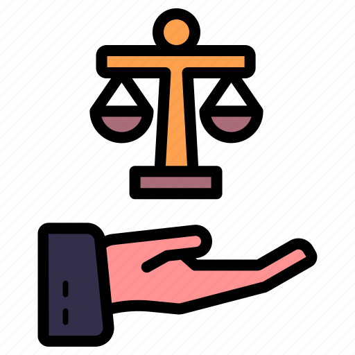 Law, justice, scale, judge, hand icon - Download on Iconfinder