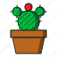 kaktus, flat, line, cactus, cactusicon, cactuaicon, creative, design 
