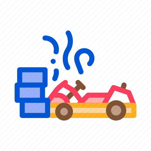 Crash, accident, kart, karting, motorsport, race icon - Download on Iconfinder