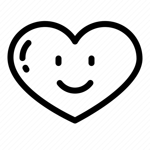 Heart, kawaii, kawaii heart, like, love, smile, wedding icon - Download on Iconfinder
