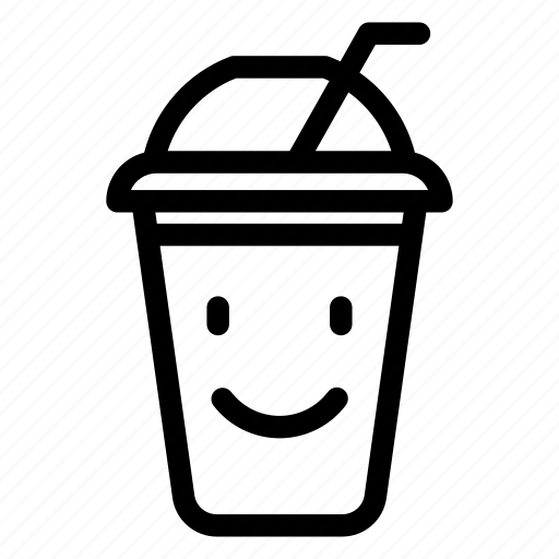 Beverage, coffee, cup, kawaii soda, lemonade, smile, soda icon - Download on Iconfinder