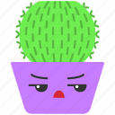 barrel, cactus, cactus icon, kawaii