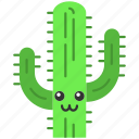 cactus, cactus icon, kawaii, saguaro