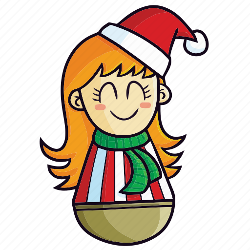 Doll, kawaii, christmas, decoration, xmas, celebration, santa icon - Download on Iconfinder