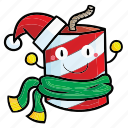 firecracker, christmas, kawaii, decoration, santa, celebration, new year