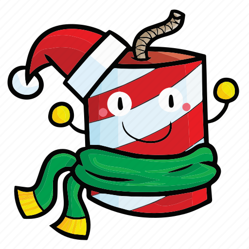 Firecracker, christmas, kawaii, decoration, santa, celebration, new year icon - Download on Iconfinder
