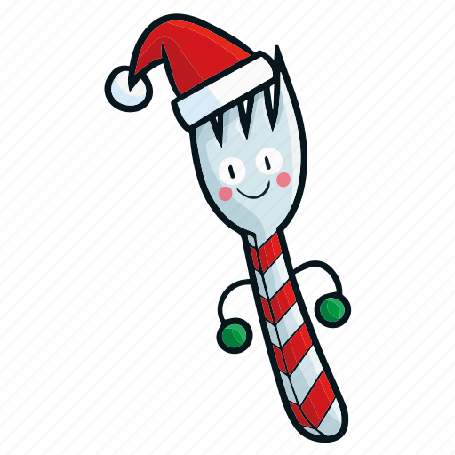Fork, kawaii, christmas, xmas, decoration, santa, celebration icon - Download on Iconfinder